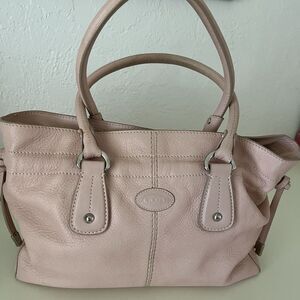 Tod’s Pale Pink Soft Leather Restyled D Bag Purse Satchel Fabulous Condition